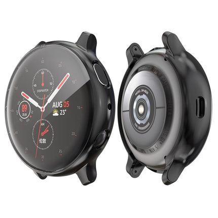 For Samsung Galaxy Watch Active 2 44mm ENKAY Hat-prince Full Coverage Electroplate TPU Case(Black)-garmade.com