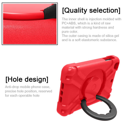 For iPad MINI1/2/3 EVA + PC Flat Protective Shell with 360 ° Rotating Bracket(Red+Black)-garmade.com