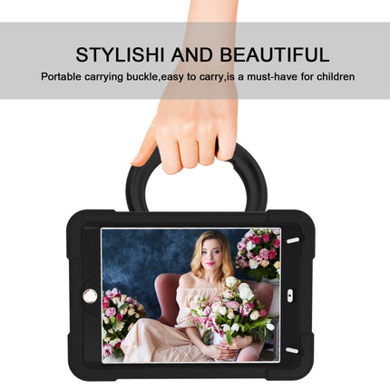 For iPad MINI 4/5 EVA + PC Flat Protective Shell with 360 ° Rotating Bracket(Black+Black)-garmade.com