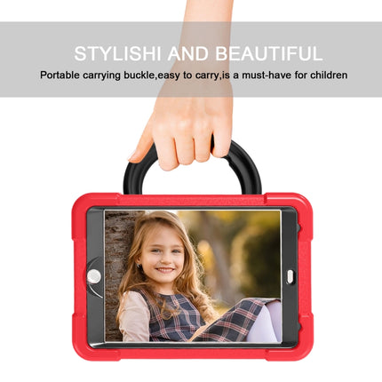 For iPad MINI 4/5 EVA + PC Flat Protective Shell with 360 ° Rotating Bracket(Red+Black)-garmade.com