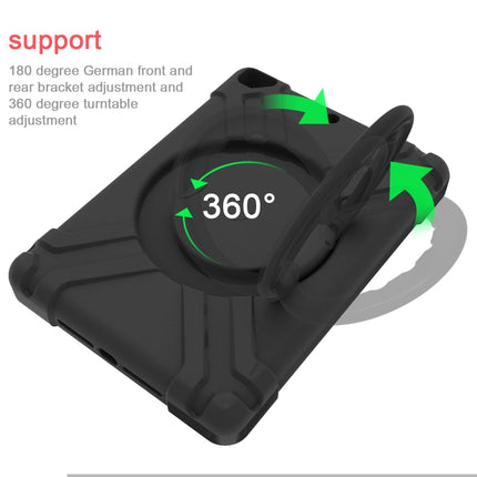 For iPad Air/Air2/Pro9.7 EVA + PC Flat Protective Shell with 360 ° Rotating Bracket(Black+Black)-garmade.com
