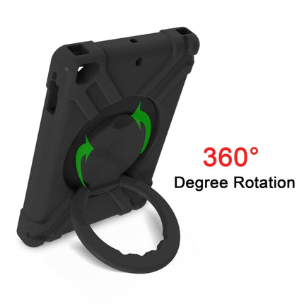 For iPad Air/Air2/Pro9.7 EVA + PC Flat Protective Shell with 360 ° Rotating Bracket(Black+Black)-garmade.com