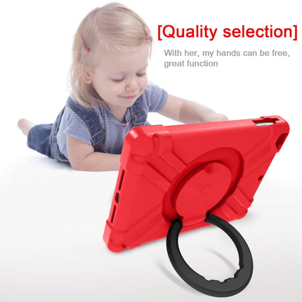 For iPad Air/Air2/Pro9.7 EVA + PC Flat Protective Shell with 360 ° Rotating Bracket(Red+Black)-garmade.com