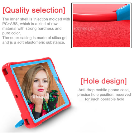 For iPad Air/Air2/Pro9.7 EVA + PC Flat Protective Shell with 360 ° Rotating Bracket(Red+Blue)-garmade.com