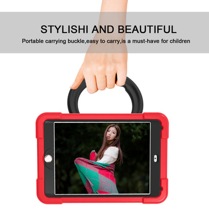 For iPad 10.2 EVA + PC Flat Protective Shell with 360 ° Rotating Bracket(Red+Black)-garmade.com