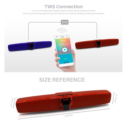New Rixing NR7017 TWS Portable 10W Stereo Surround Soundbar Bluetooth Speaker with Microphone(Black)-garmade.com