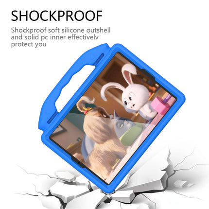 For iPad 10.2 EVA Flat Anti Falling Protective Shell with Thumb Bracket(Blue)-garmade.com