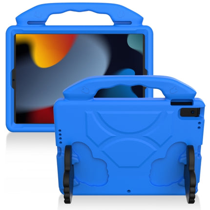 For iPad 10.2 EVA Flat Anti Falling Protective Shell with Thumb Bracket(Blue)-garmade.com