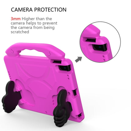 For iPad 10.2 EVA Flat Anti Falling Protective Shell with Thumb Bracket(Rose Pink)-garmade.com