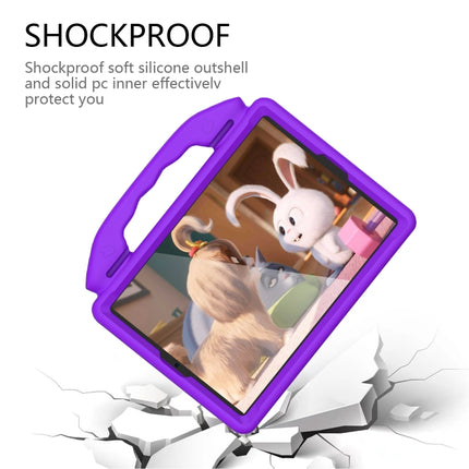For iPad 10.2 EVA Flat Anti Falling Protective Shell with Thumb Bracket(Purple)-garmade.com