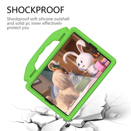 For iPad 10.2 EVA Flat Anti Falling Protective Shell with Thumb Bracket(Green)-garmade.com