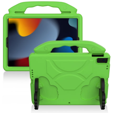 For iPad 10.2 EVA Flat Anti Falling Protective Shell with Thumb Bracket(Green)-garmade.com