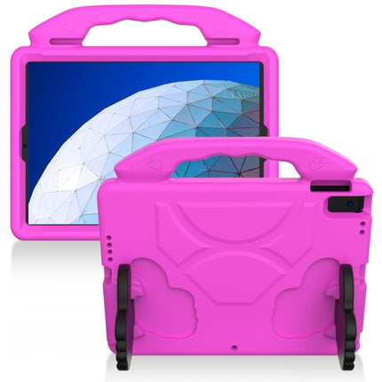 For iPad Air3 10.5 inch EVA Flat Anti Falling Protective Shell with Thumb Bracket(Rose Pink)-garmade.com