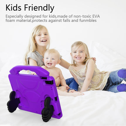 For iPad Air3 10.5 inch EVA Flat Anti Falling Protective Shell with Thumb Bracket(Purple)-garmade.com