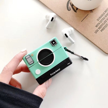 For Apple AirPods Pro Camera Bluetooth Headphone Protective Case(Green)-garmade.com
