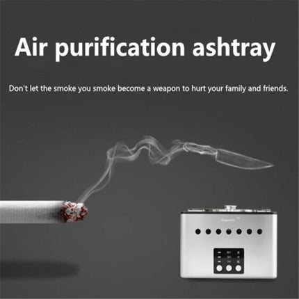 Filter Purification Ashtray Negative Ion Ashtray Intelligent Ashtray(Silver)-garmade.com