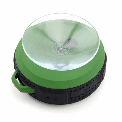 C6a Outdoor Chuck Wireless Bluetooth Car Speaker Suction Cup Speaker, Support TF Card(Green)-garmade.com