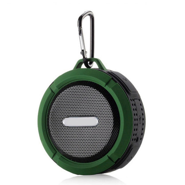 C6a Outdoor Chuck Wireless Bluetooth Car Speaker Suction Cup Speaker, Support TF Card(Green)-garmade.com