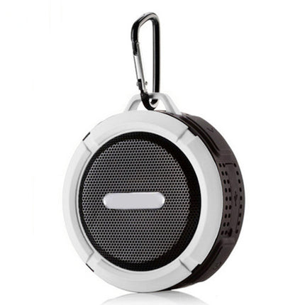 C6a Outdoor Chuck Wireless Bluetooth Car Speaker Suction Cup Speaker, Support TF Card(White)-garmade.com