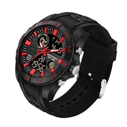 SANDA 791 Watch Genuine Fashion Sports Multifunction Electronic Watch Popular Men luminous Wrist Watch(Red)-garmade.com