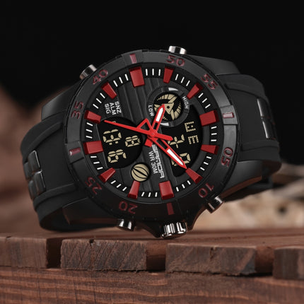 SANDA 791 Watch Genuine Fashion Sports Multifunction Electronic Watch Popular Men luminous Wrist Watch(Red)-garmade.com