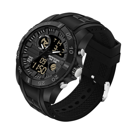 SANDA 791 Watch Genuine Fashion Sports Multifunction Electronic Watch Popular Men luminous Wrist Watch(Black)-garmade.com