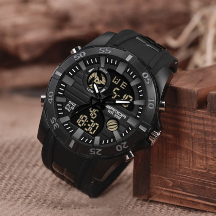 SANDA 791 Watch Genuine Fashion Sports Multifunction Electronic Watch Popular Men luminous Wrist Watch(Black)-garmade.com