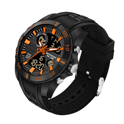 SANDA 791 Watch Genuine Fashion Sports Multifunction Electronic Watch Popular Men luminous Wrist Watch(Orange)-garmade.com