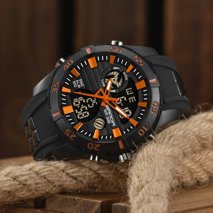 SANDA 791 Watch Genuine Fashion Sports Multifunction Electronic Watch Popular Men luminous Wrist Watch(Orange)-garmade.com