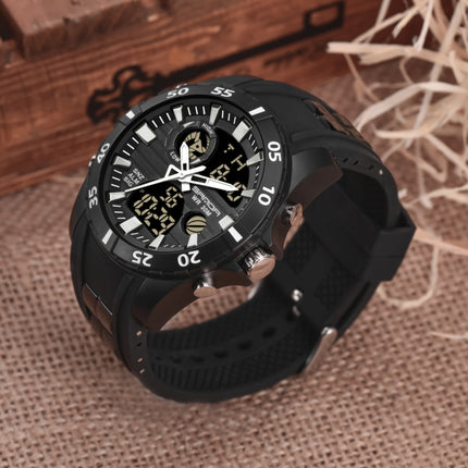 SANDA 791 Watch Genuine Fashion Sports Multifunction Electronic Watch Popular Men luminous Wrist Watch(White)-garmade.com