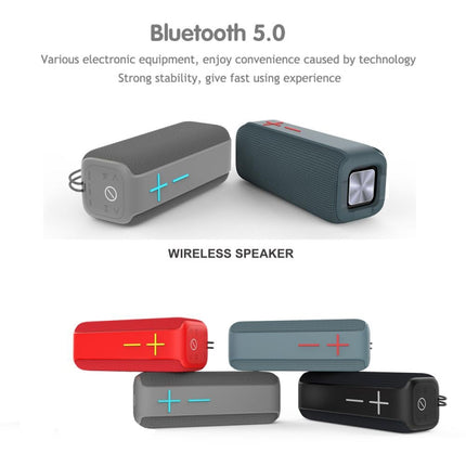 P15 10W Portable Bluetooth Speaker Outdoor Loudspeaker Sound System Stereo, Support TF&FM(Dark Green)-garmade.com