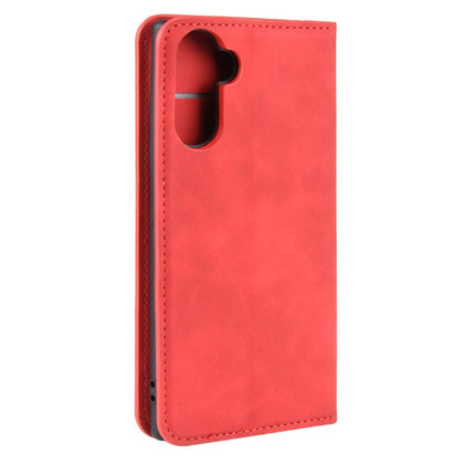 For Galaxy Note10 Retro-skin Business Magnetic Suction Leather Case with Holder & Card Slots & Wallet(Red)-garmade.com