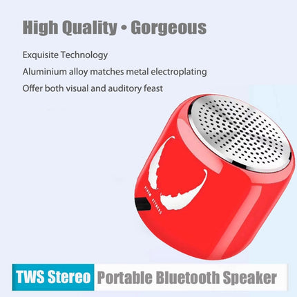 M9 Bluetooth5.0 Subwoofer Portable Speaker Aluminium Alloy Body Music Player(Black)-garmade.com