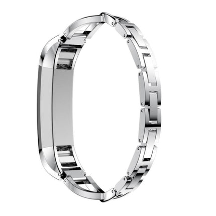 For Fitbit Alta Smart Watch X-shaped Metal Strap(Silver)-garmade.com