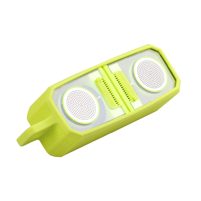 BT628 10W Portable TWS Transparent Bluetooth Speakers With Magnetic Connectable Base Outdoor Stereo Bass Subwoofer(Green)-garmade.com