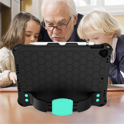 For iPad 10.2 Honeycomb Design EVA + PC Four Corner Shockproof Protective Case with Straps (Mint Green)-garmade.com