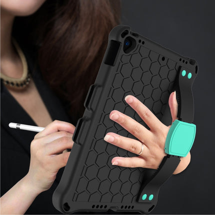 For iPad 10.2 Honeycomb Design EVA + PC Four Corner Shockproof Protective Case with Straps (Mint Green)-garmade.com