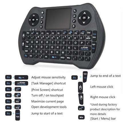 MT10 Fly Air Mouse 2.4GHz Mini Wireless Keyboard Multifunction Keyboard Fly Air Mouse-garmade.com