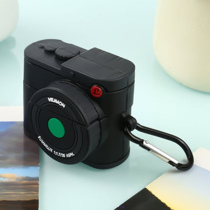 For Apple AirPods Pro Instant Camera Style Bluetooth Headphone Protective Case(Black)-garmade.com