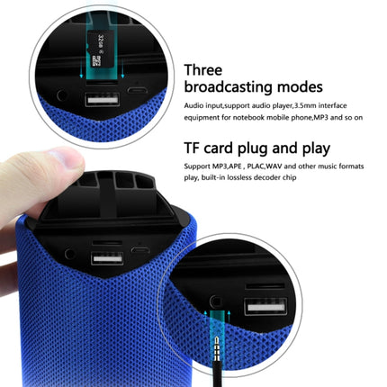 T&G TG113 Portable Bluetooth Speakers Waterproof Stereo Outdoor Loudspeaker MP3 Bass Sound Box with FM Radio(Black)-garmade.com