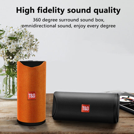 T&G TG113 Portable Bluetooth Speakers Waterproof Stereo Outdoor Loudspeaker MP3 Bass Sound Box with FM Radio(Red)-garmade.com