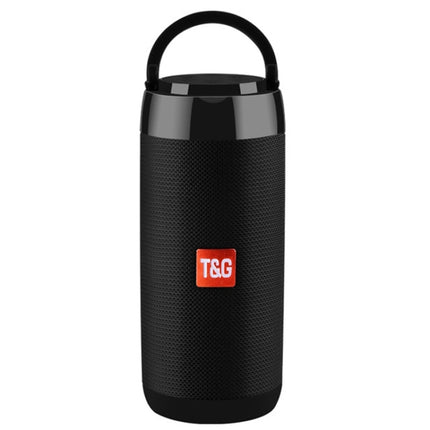 T&G TG113C Column Portable Bluetooth Mini Speaker FM Radio Waterproof Subwoofer Phone Holder Wireless Loundpeakers(Black)-garmade.com