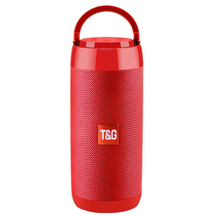 T&G TG113C Column Portable Bluetooth Mini Speaker FM Radio Waterproof Subwoofer Phone Holder Wireless Loundpeakers(Red)-garmade.com