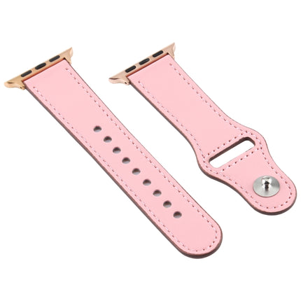 For Apple Watch 3 / 2 / 1 Generation 42mm Universal Buckle Leather Strap(Pink)-garmade.com