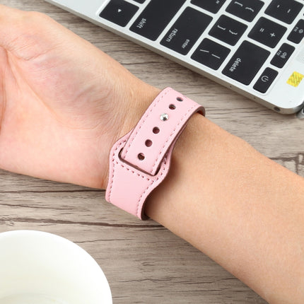 For Apple Watch 3 / 2 / 1 Generation 42mm Universal Buckle Leather Strap(Pink)-garmade.com