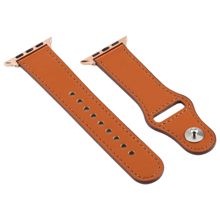 For Apple Watch 3 / 2 / 1 Generation 42mm Universal Buckle Leather Strap(Crazy Horse Dark Brown)-garmade.com