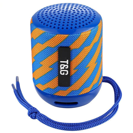 T&G TG129 Portable Wireless Music Speaker Hands-free with MIC, Support TF Card FM(Blue)-garmade.com