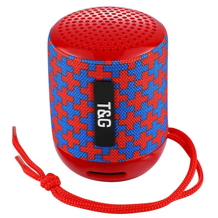 T&G TG129 Portable Wireless Music Speaker Hands-free with MIC, Support TF Card FM(Red)-garmade.com