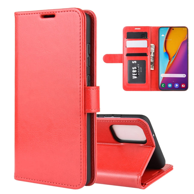 For Galaxy S20+ R64 Texture Single Horizontal Flip Protective Case with Holder & Card Slots & Wallet& Photo Frame(Red)-garmade.com