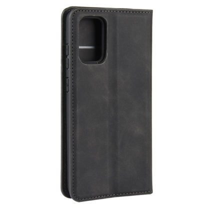 For Galaxy S20+ Retro-skin Business Magnetic Suction Leather Case with Holder & Card Slots & Wallet(Black)-garmade.com